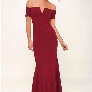 lulus off the shoulder maxi dress